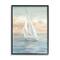 Stupell Industries Morning Sunrise Sailboat Soft Pink Contemporary Ocean Sky Framed Wall Art